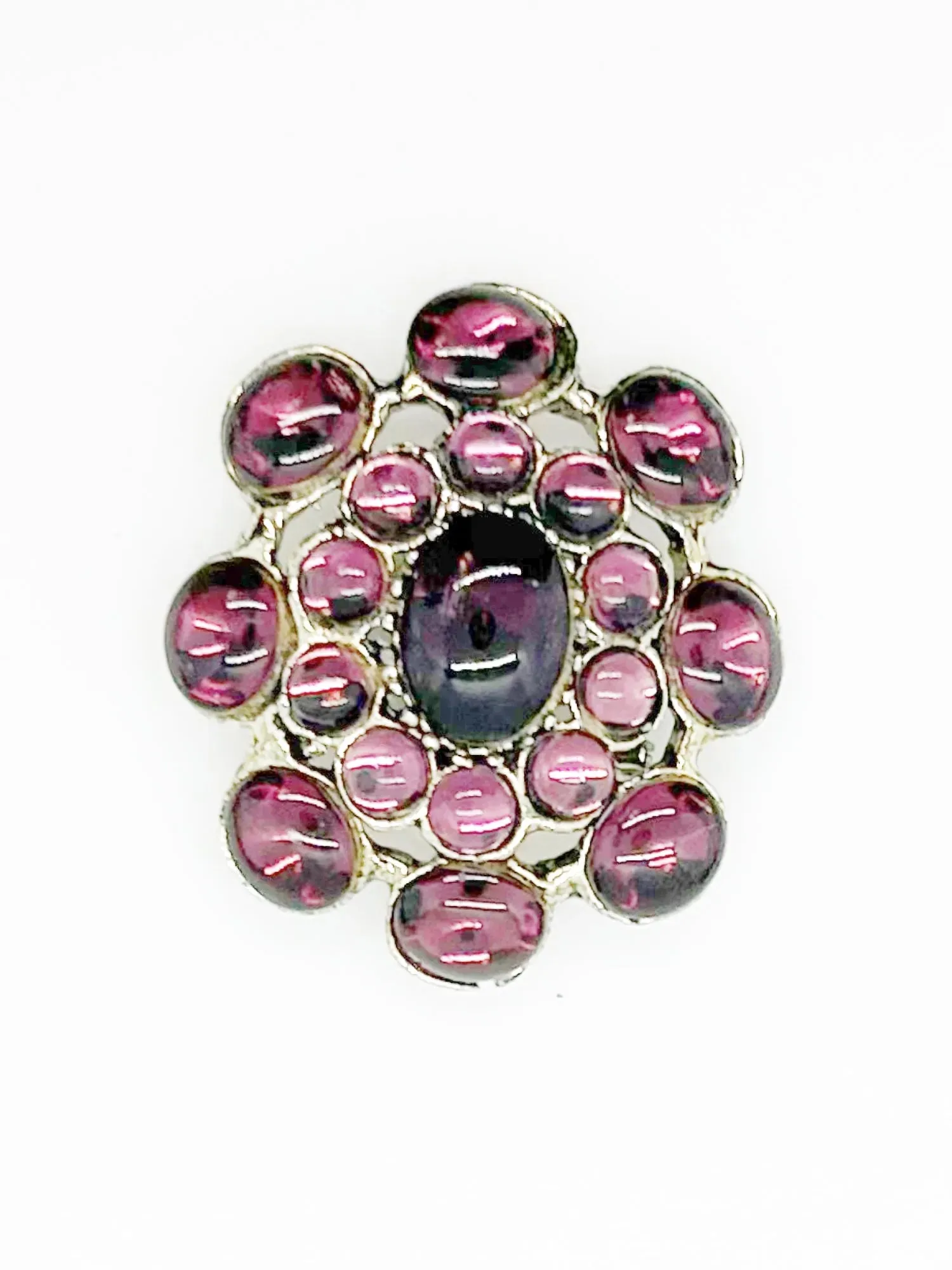 Luscious Vintage Purple Cabochon Brooch