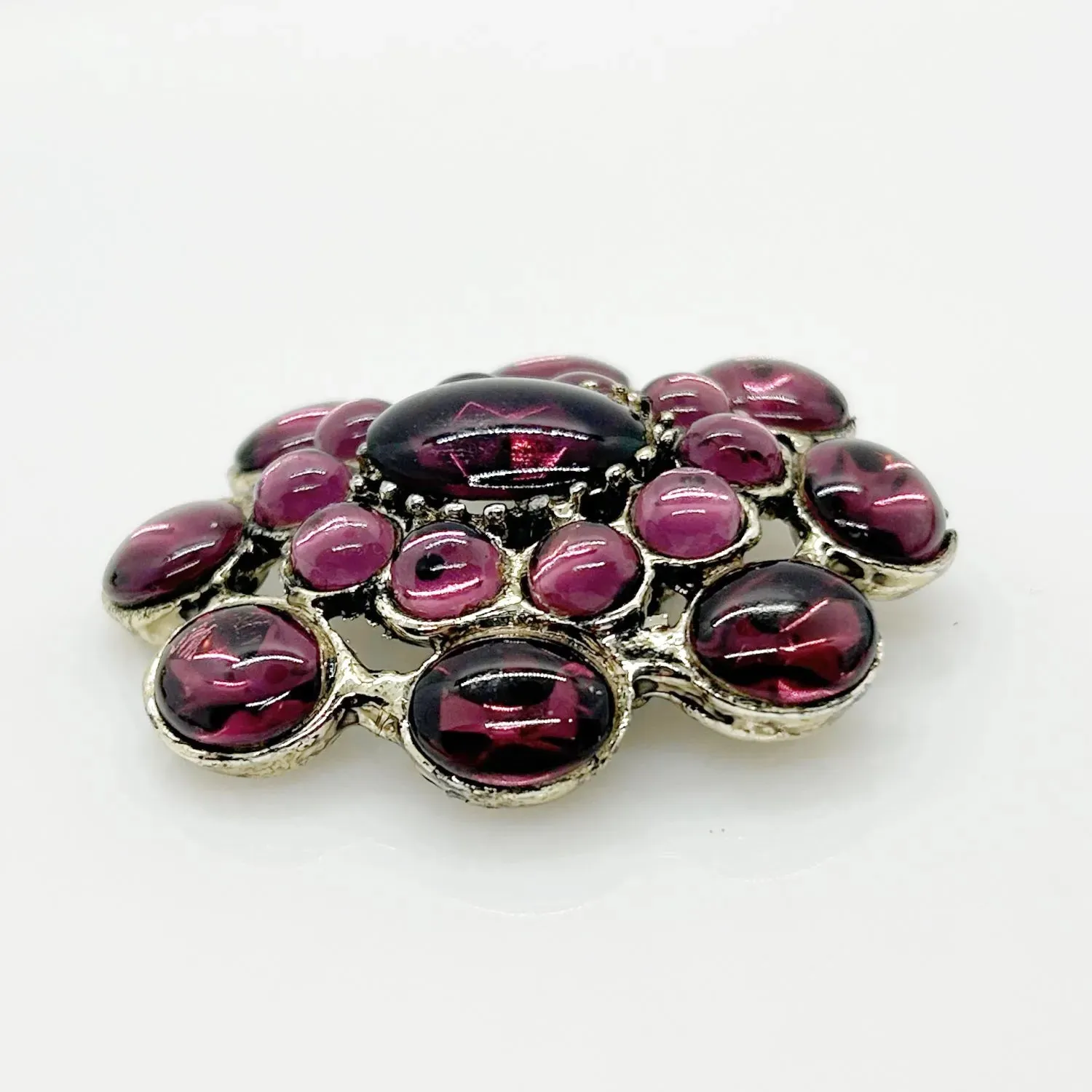 Luscious Vintage Purple Cabochon Brooch