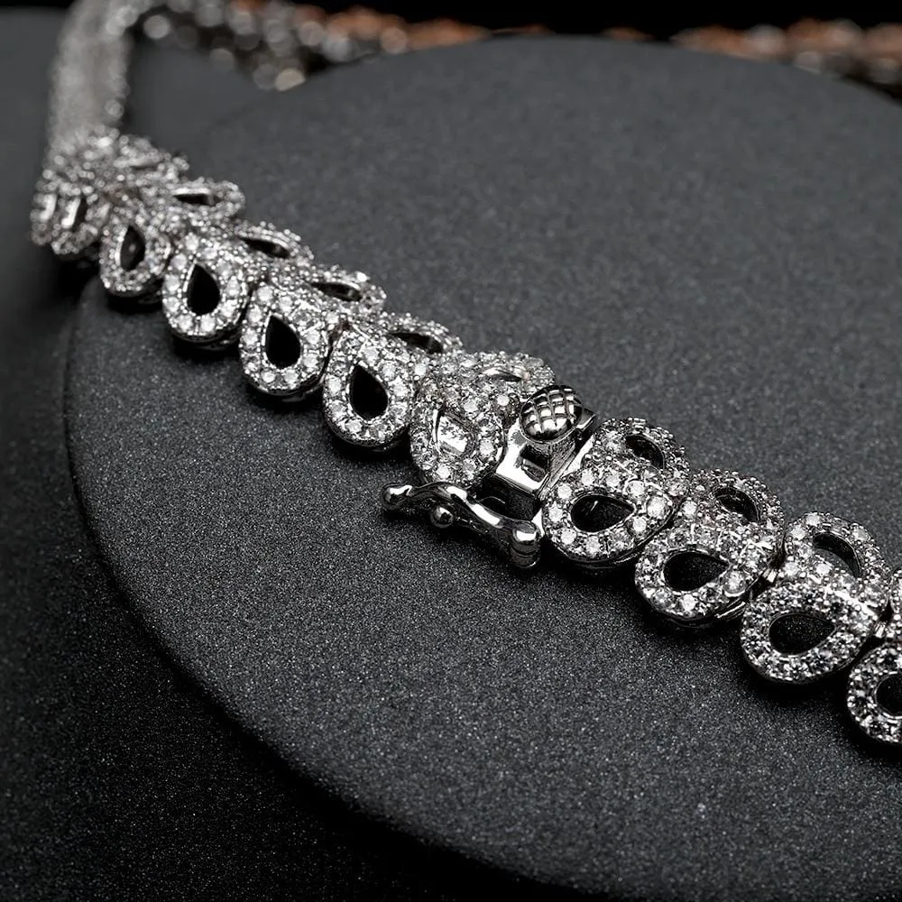 Luxury Cubic Zirconia Elegant Bridal Necklace Set