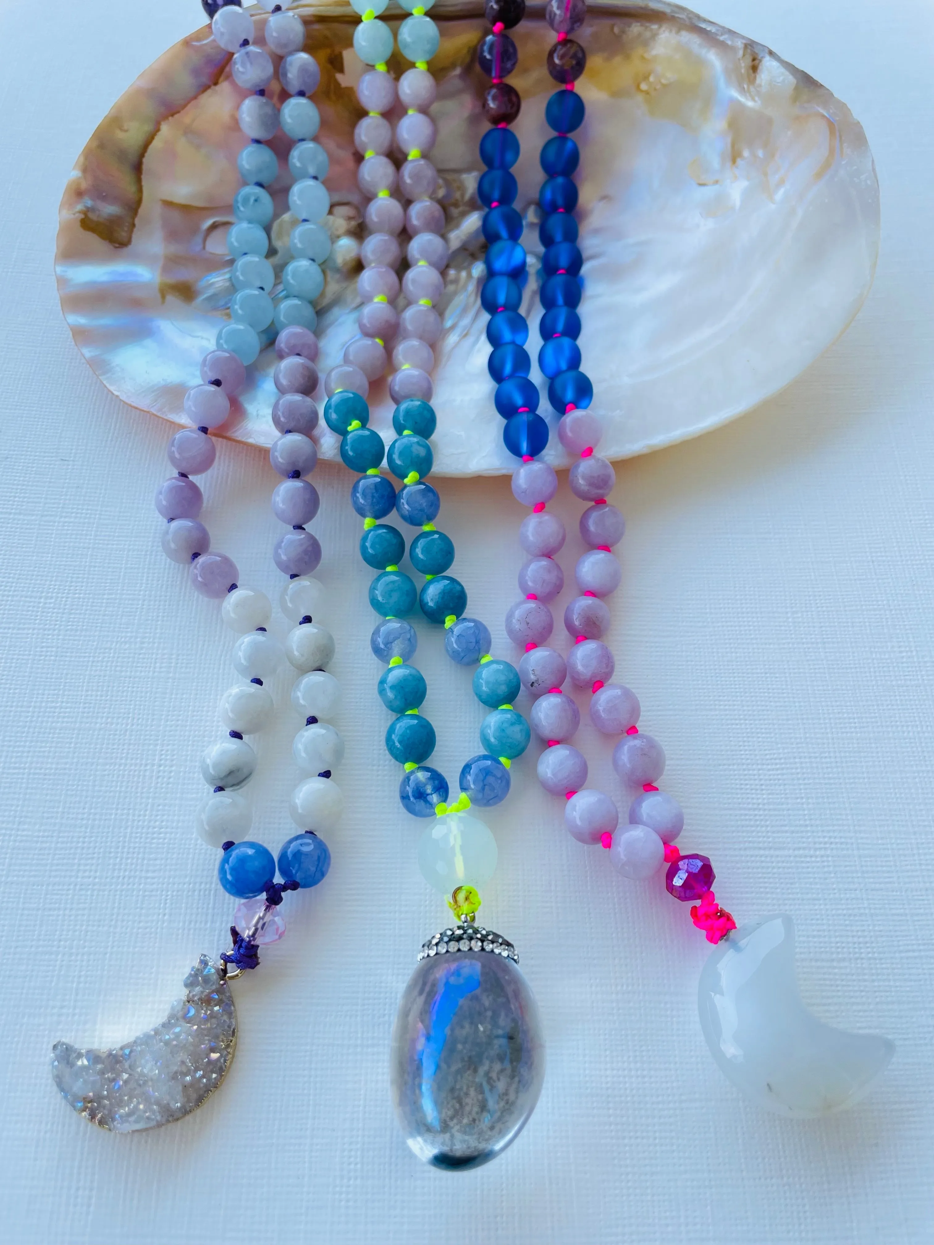 Magic Moon Half Mala Necklace