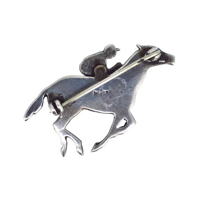 Marcasite Racehorse Brooch