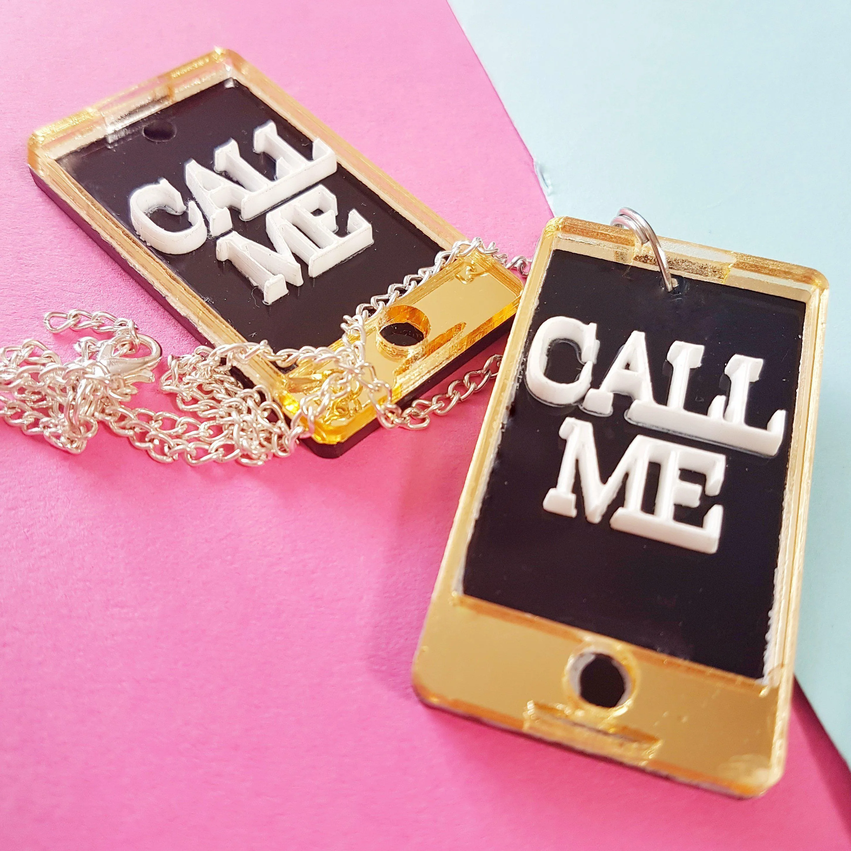 Minature Mobile Phone Statement Necklace