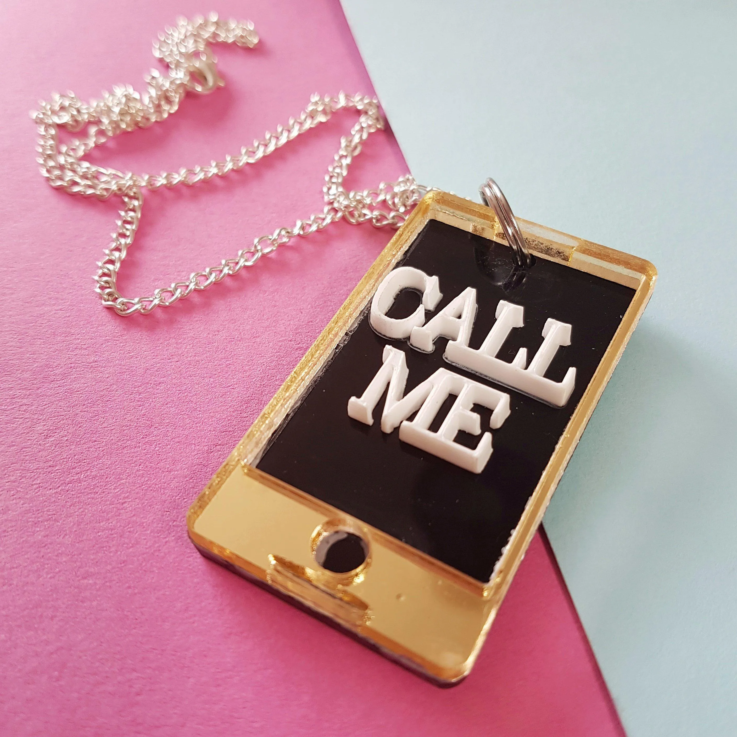 Minature Mobile Phone Statement Necklace