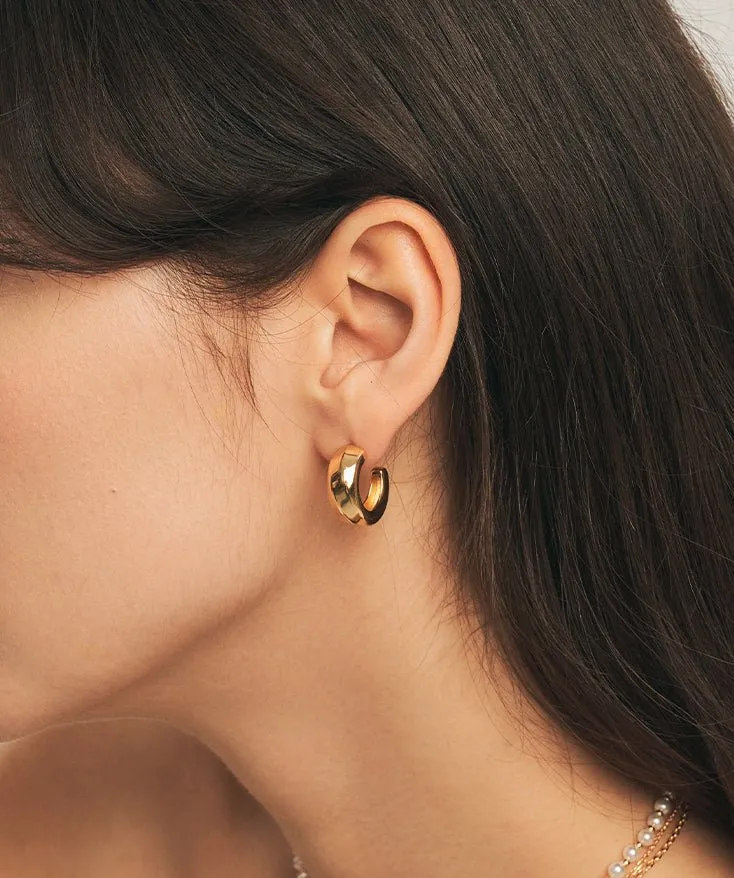 Modern Chubby Hoop Earrings