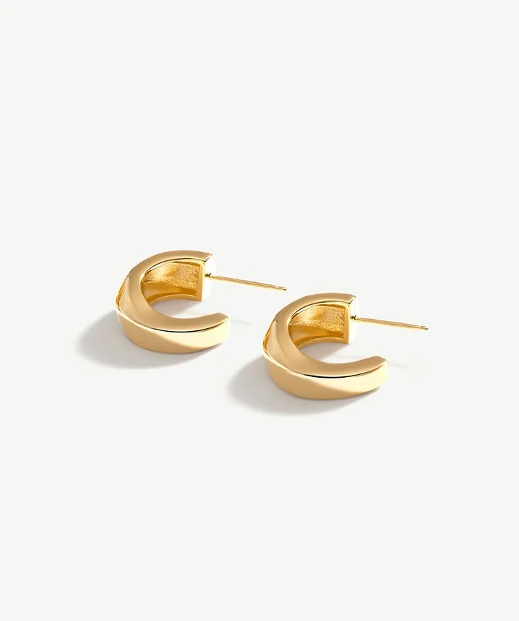 Modern Chubby Hoop Earrings