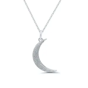 MYSTICAL CRESCENT MOON DIAMOND PENDANT