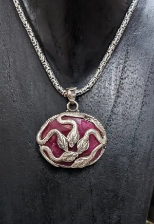 Mystical Snake Ruby Pendant