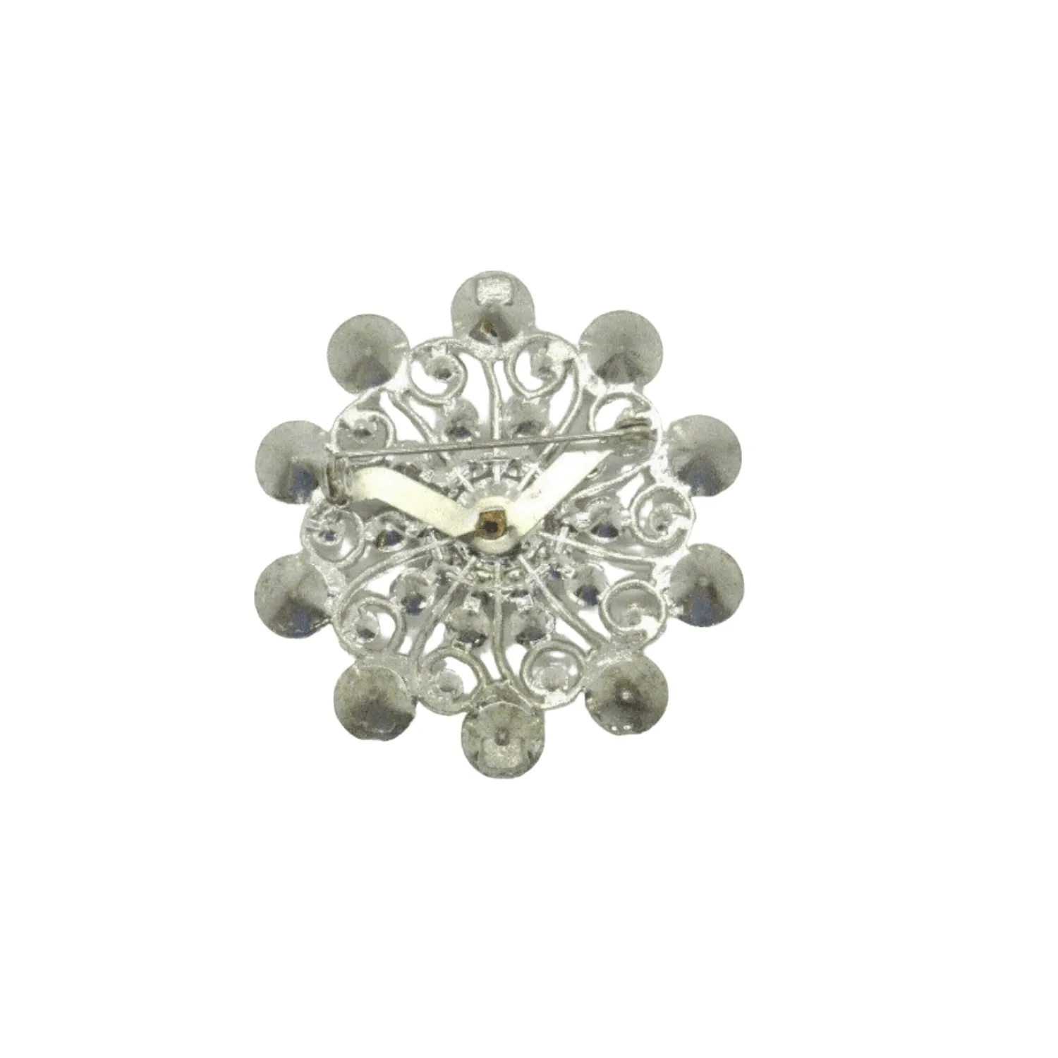 Olivine Edwardian Inspired Rhinestone Vintage Brooch