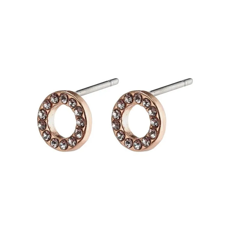 Pilgrim - Tessa Earrings - Rose Gold Plated - Crystal