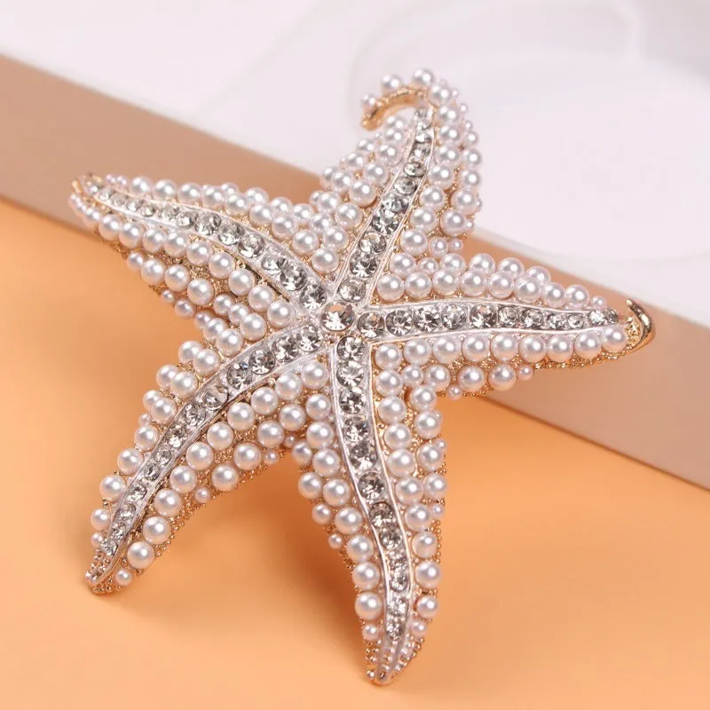 Pre Order:  Starfish Pearl Brooch