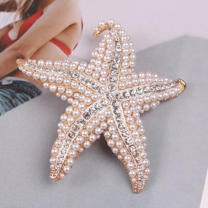 Pre Order:  Starfish Pearl Brooch