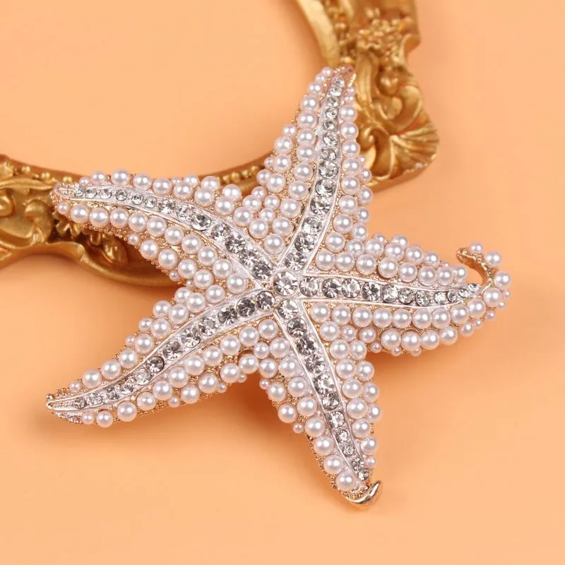 Pre Order:  Starfish Pearl Brooch