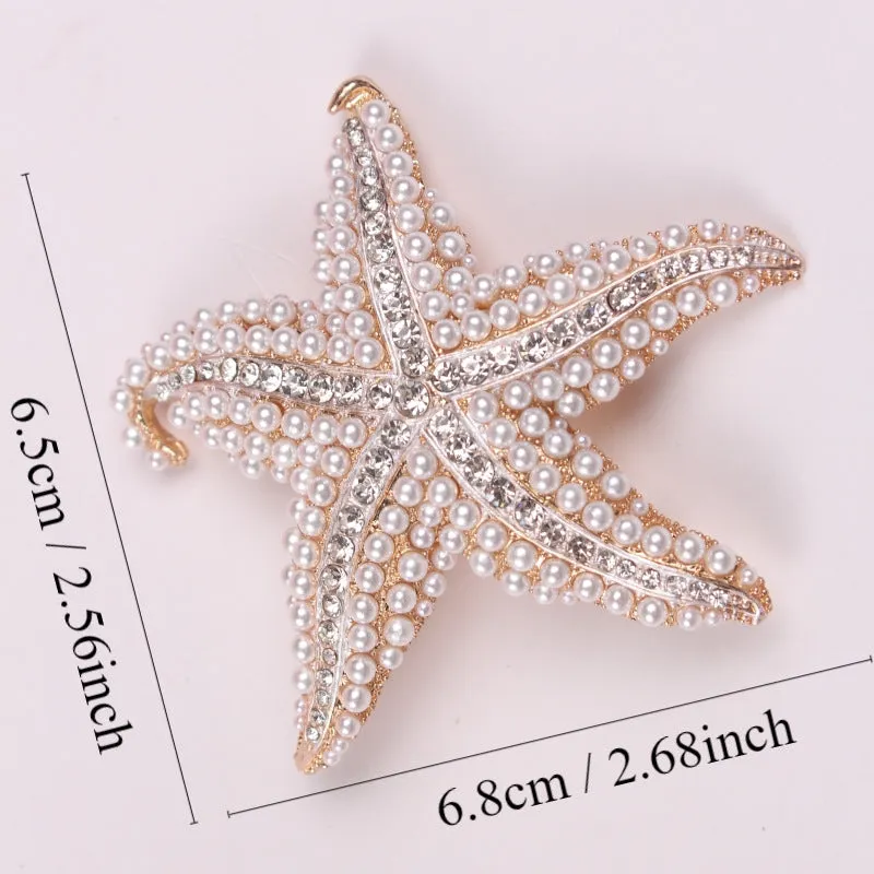 Pre Order:  Starfish Pearl Brooch