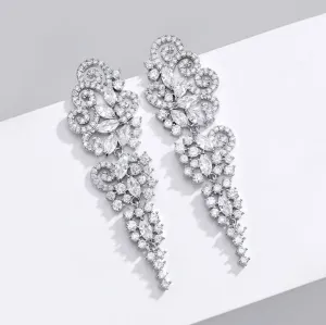 "Verna" - Cubic Zirconia Bridal Earrings - Available in Silver and Rose Gold