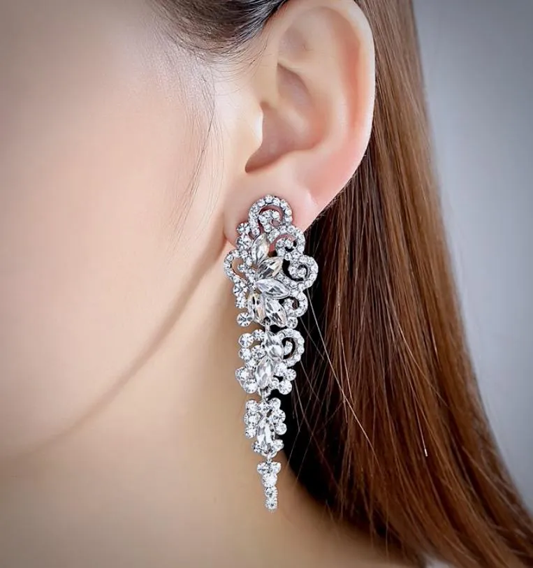 "Verna" - Cubic Zirconia Bridal Earrings - Available in Silver and Rose Gold