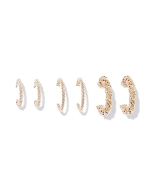 Reese Twist Multi Hoop Earrings Pack