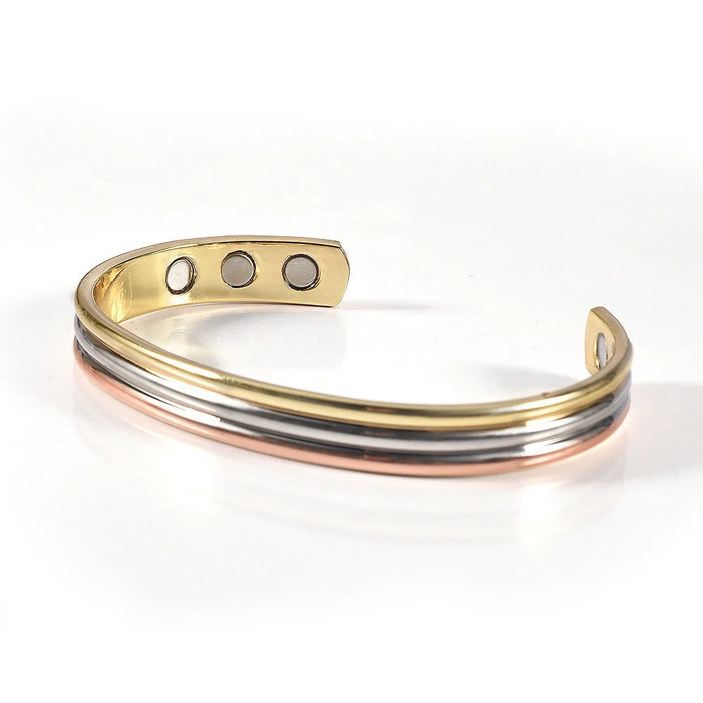 Ribbed Design Magnetic Bracelet