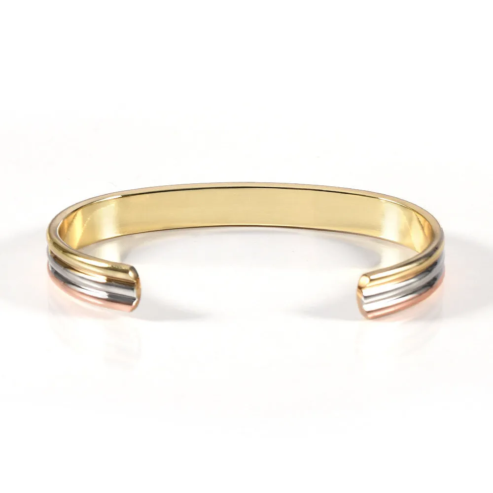 Ribbed Design Magnetic Bracelet