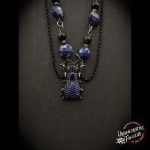 Sapphire Beetle necklace