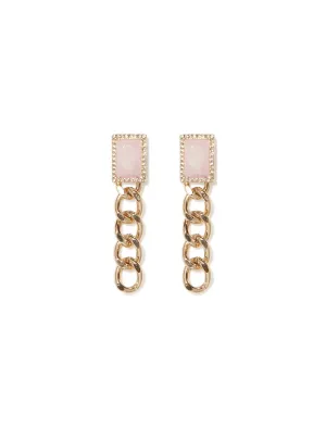 Sian Stone Chain Drop Earrings