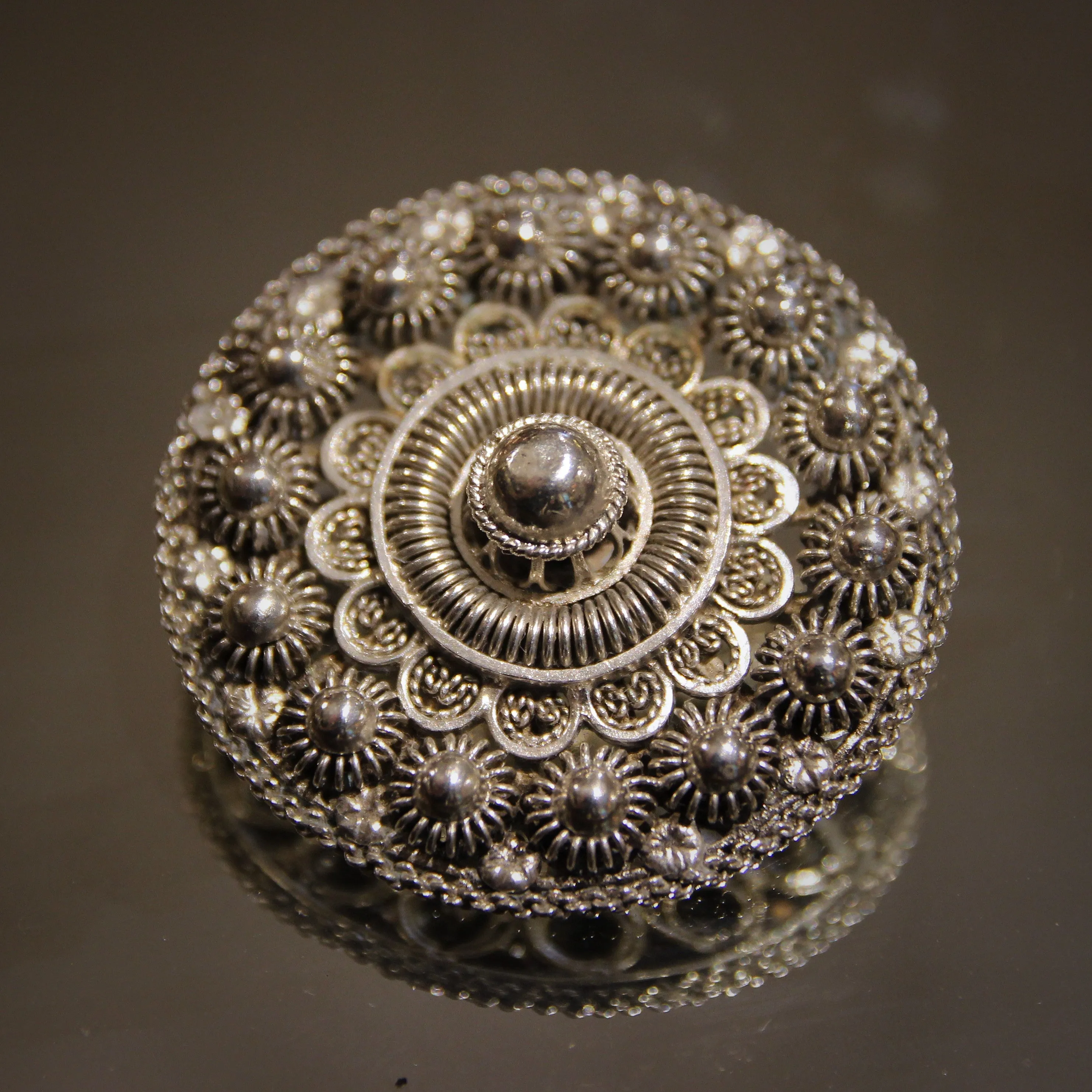 Silver Filigree Brooch