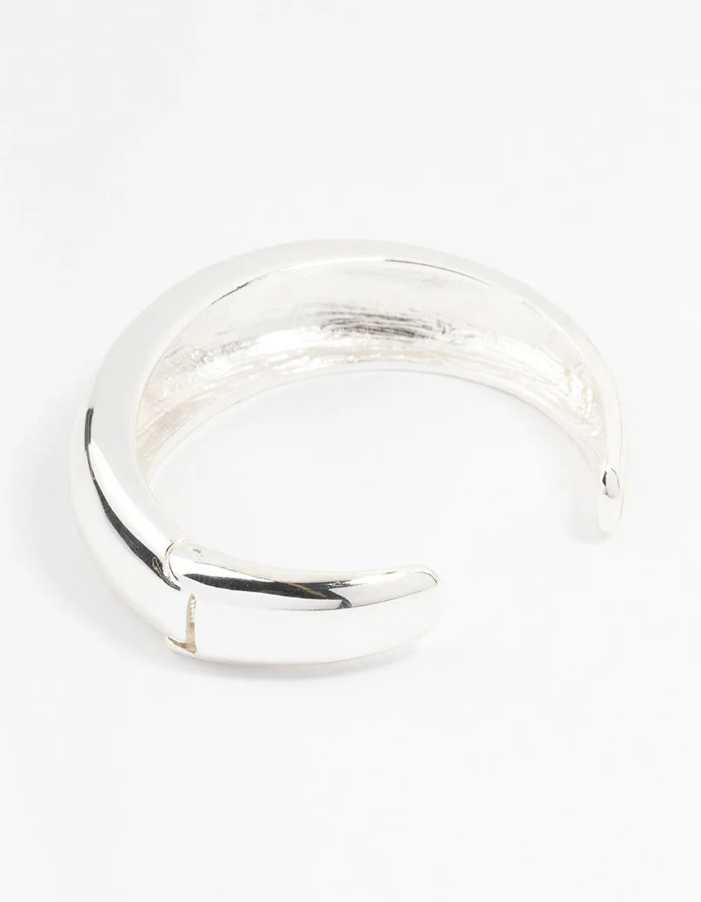 Silver Plated Round Wrist Cuff Bracelet