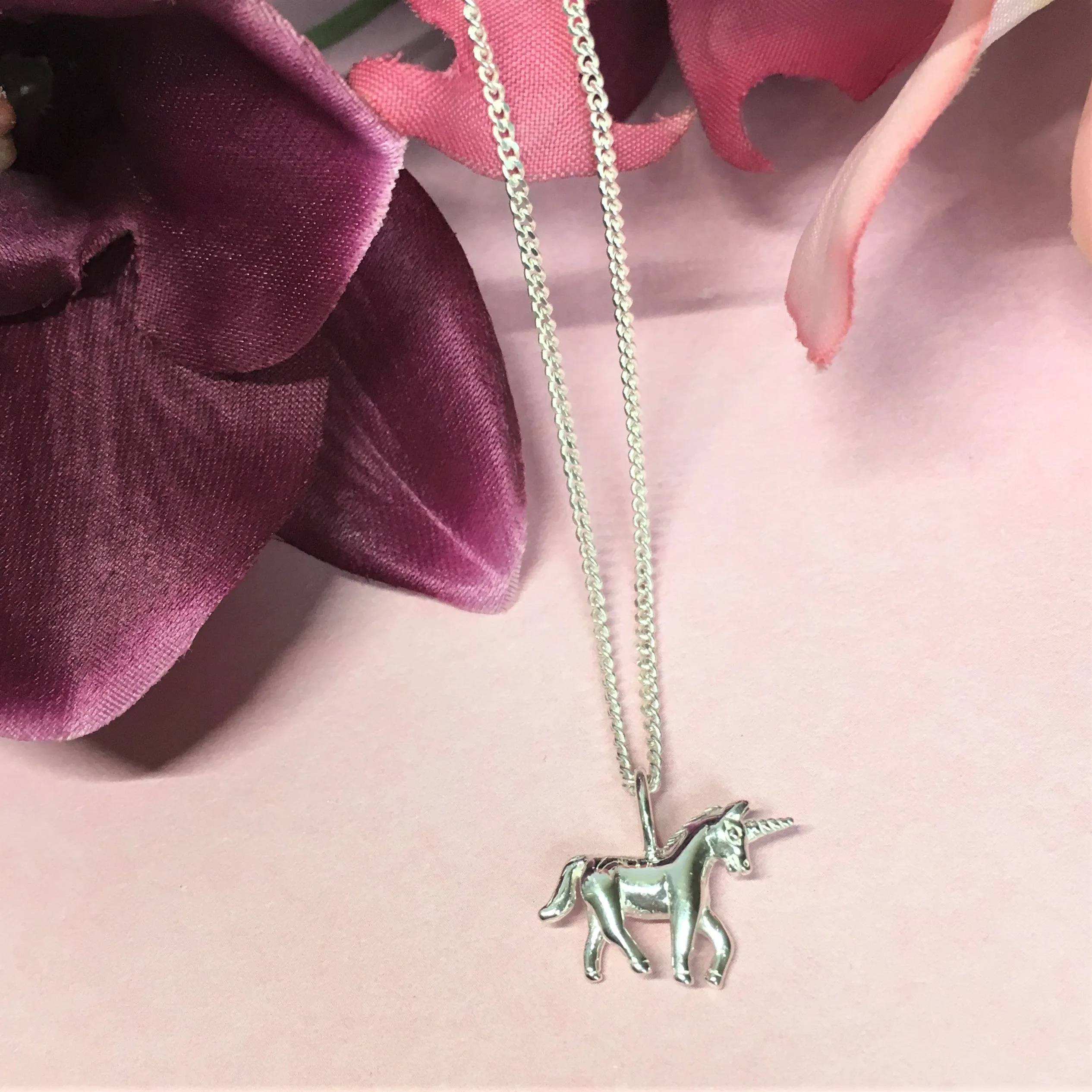 Silver Unicorn Pendant - SP2570