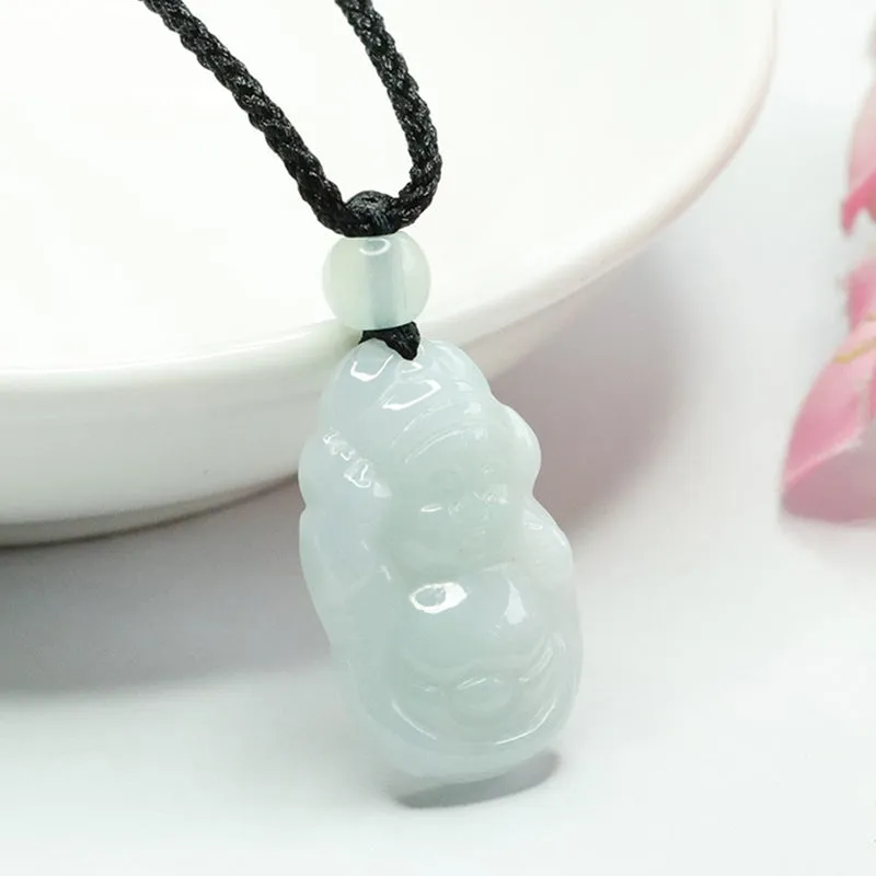 Small Jade God of Wealth Pendant from Fortune's Favor Collection