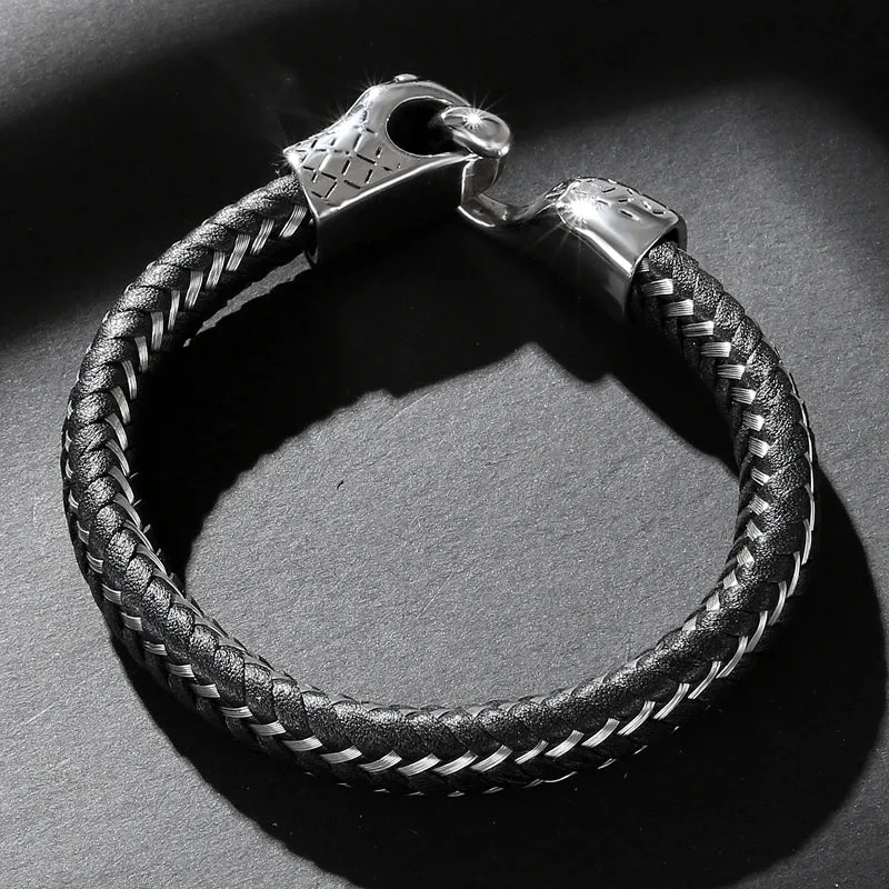 Snake leather bracelet