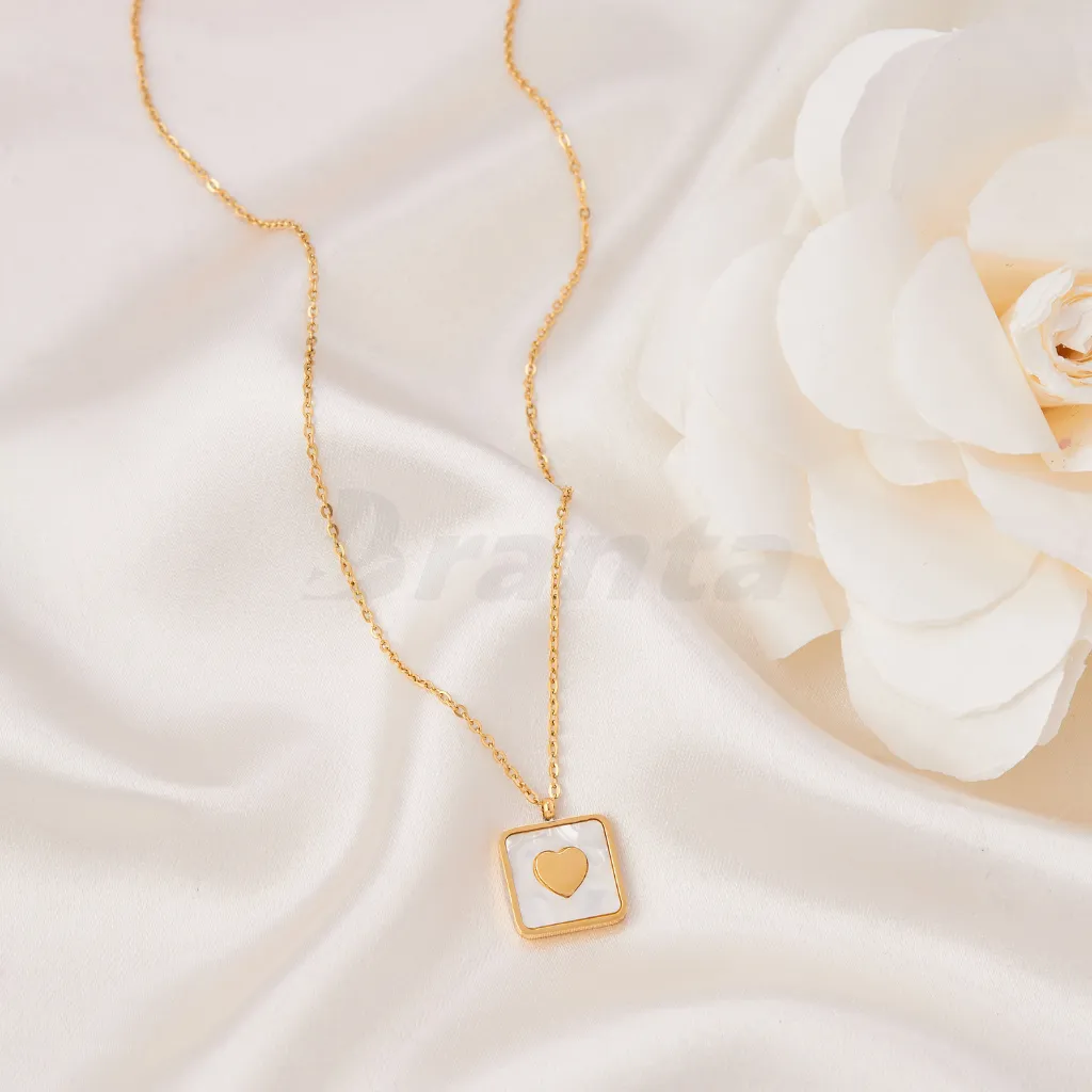 Square Heart Necklace Tarnish free