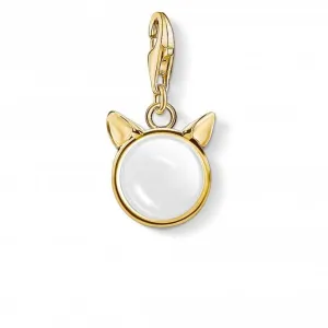 Sterling Silver Cats Ears Gold Charm Pendant 1841-413-14