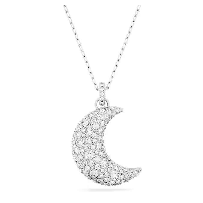 SWAROVSKI 5666181 Sublima pendant Moon, White, Rhodium plated