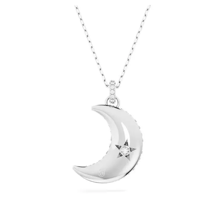 SWAROVSKI 5666181 Sublima pendant Moon, White, Rhodium plated