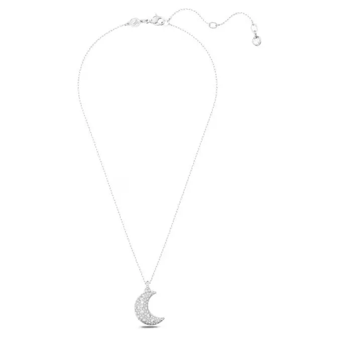 SWAROVSKI 5666181 Sublima pendant Moon, White, Rhodium plated