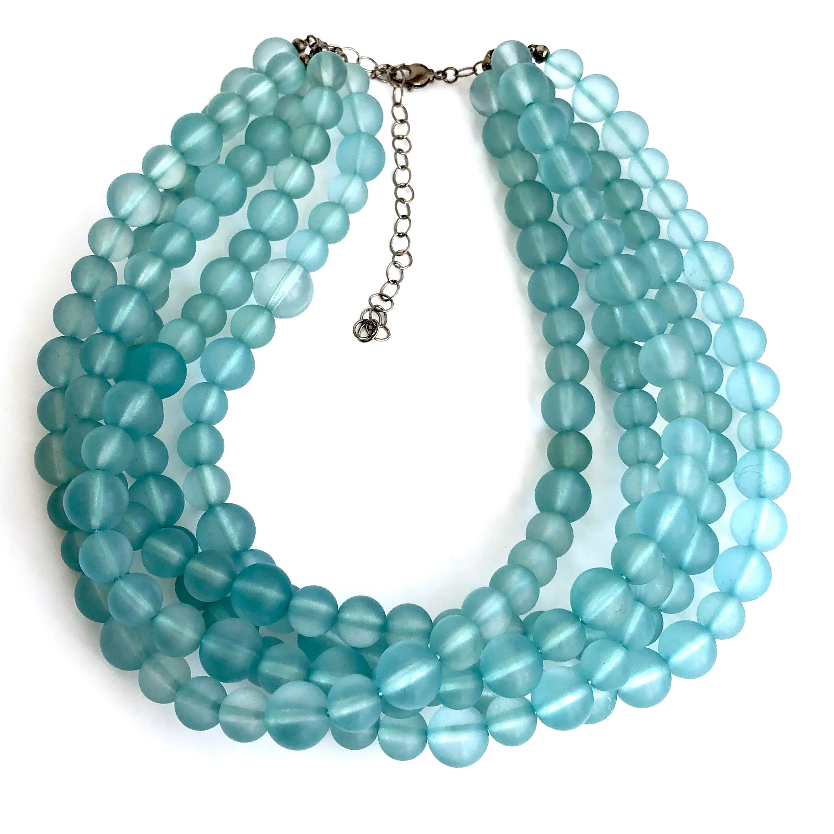 Teal Frosted Sylvie Statement Necklace