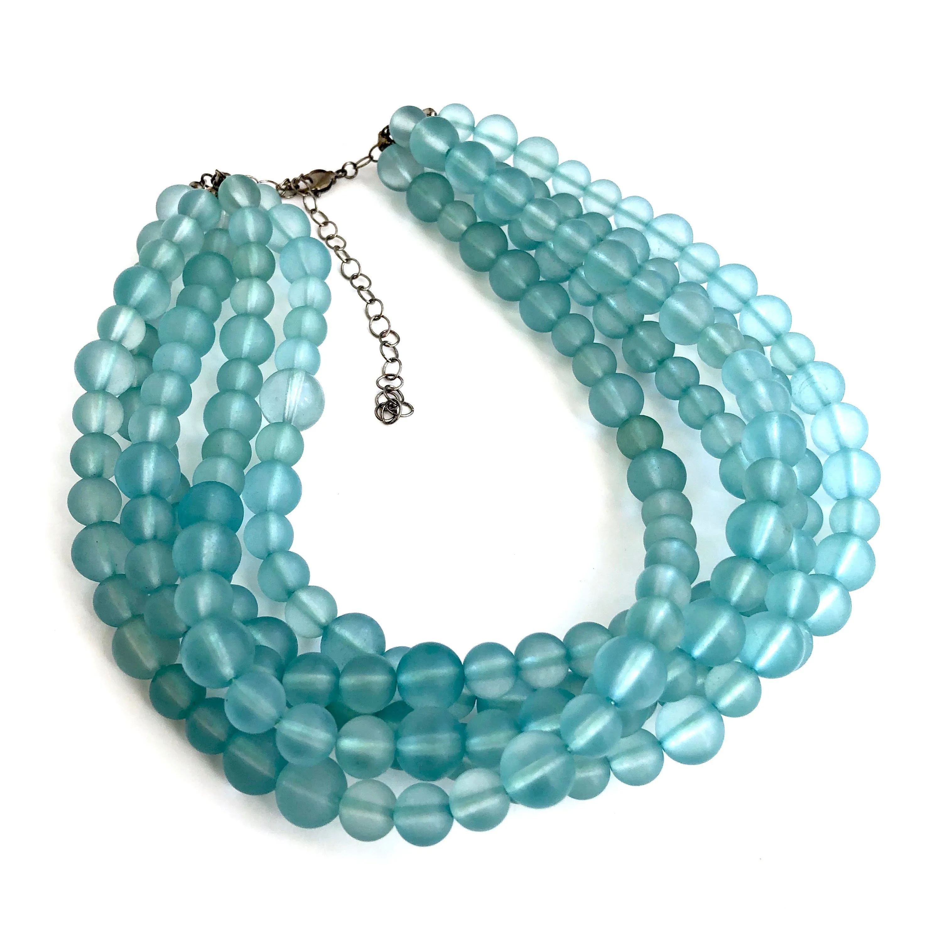 Teal Frosted Sylvie Statement Necklace