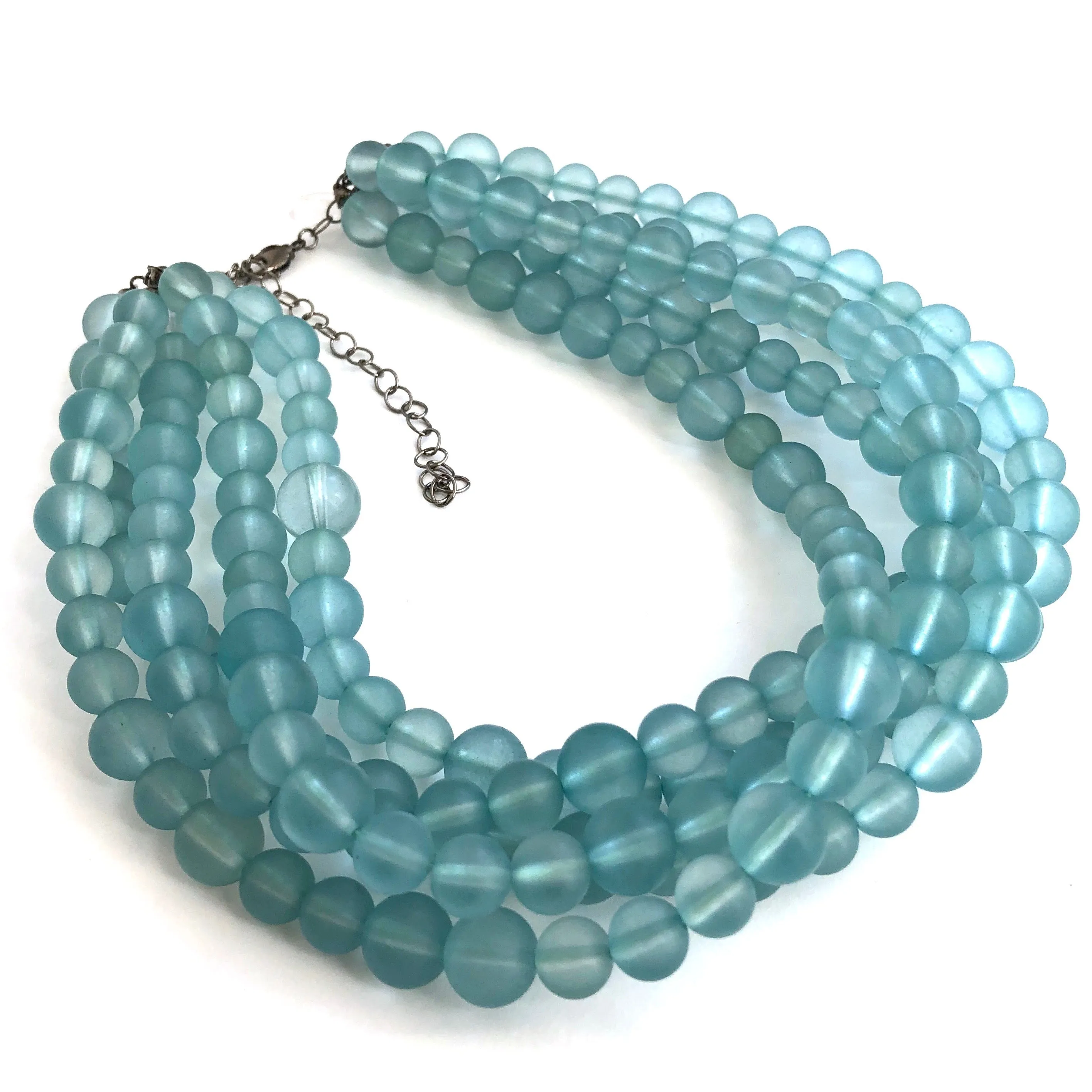 Teal Frosted Sylvie Statement Necklace