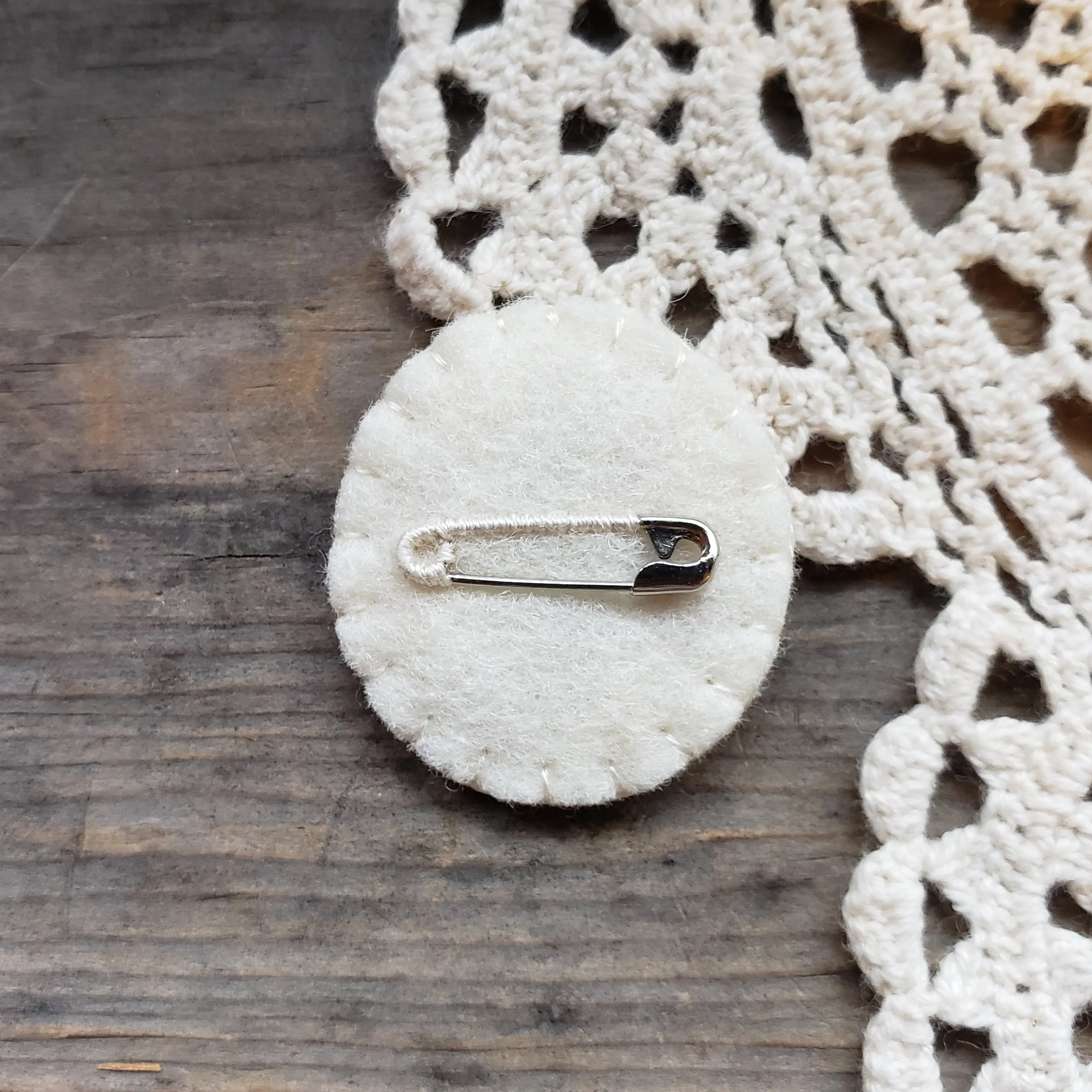 Tiny Embroidered House Brooch