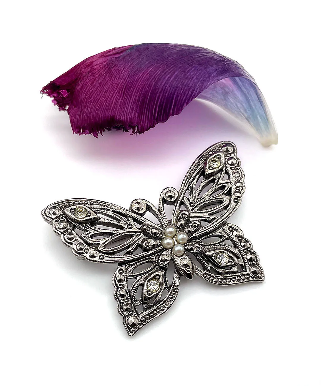 【USA輸入】ヴィンテージ AVON バタフライ ブローチ/Vintage AVON Butterfly Brooch