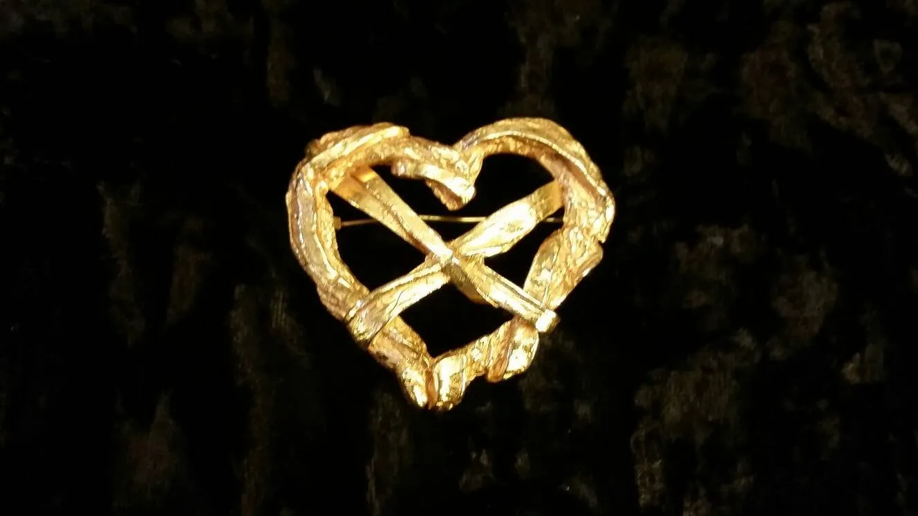 Vintage Christian Lacroix Brooch Heart Pin