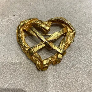 Vintage Christian Lacroix Brooch Heart Pin