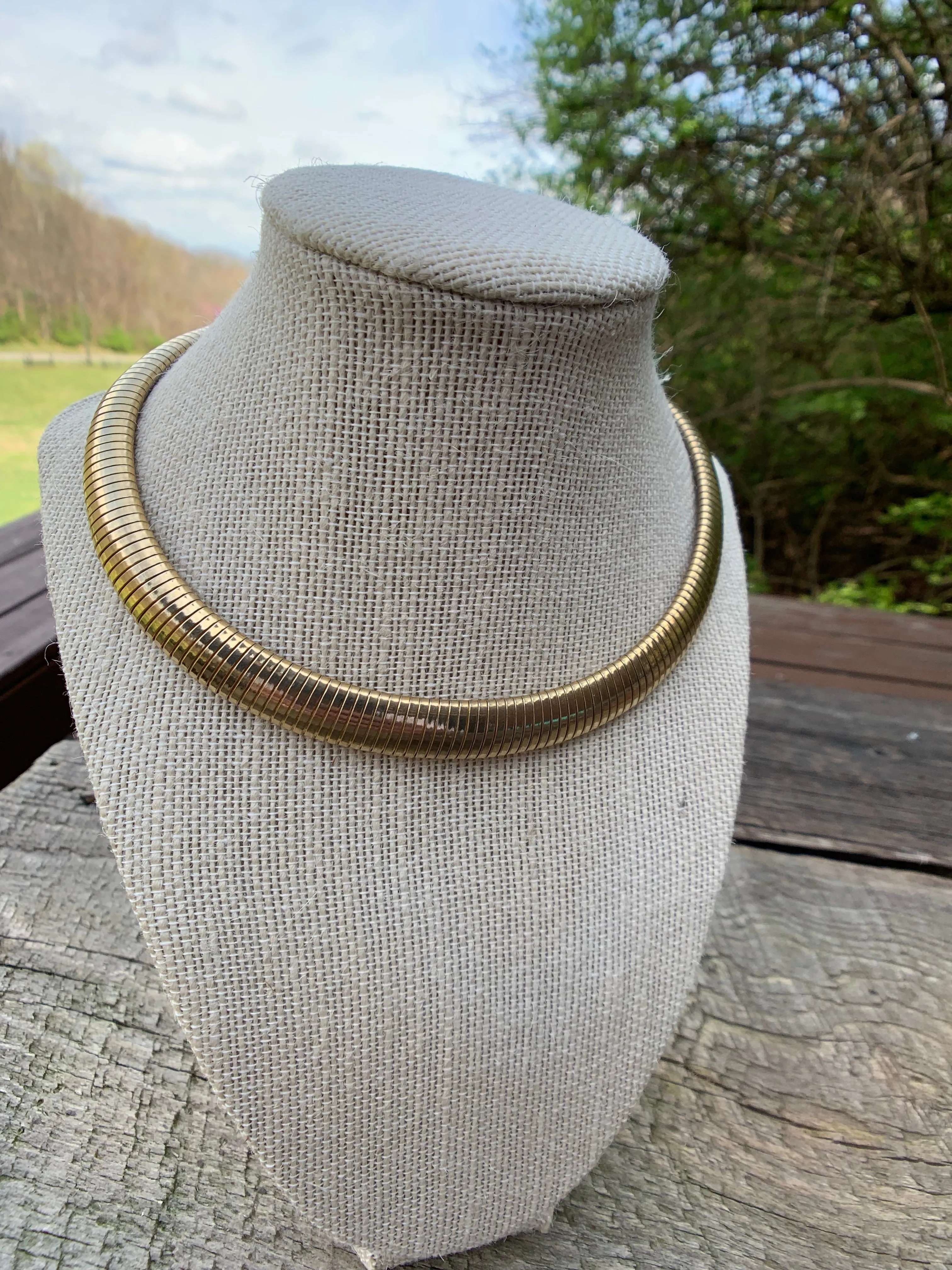 Vintage Gold Statement Necklace