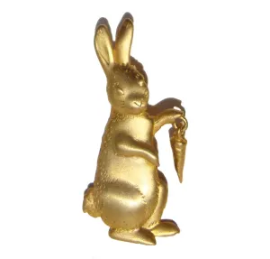 Vintage Rabbit & Carrot Brooch Jonette Jewelry Bunny Pin